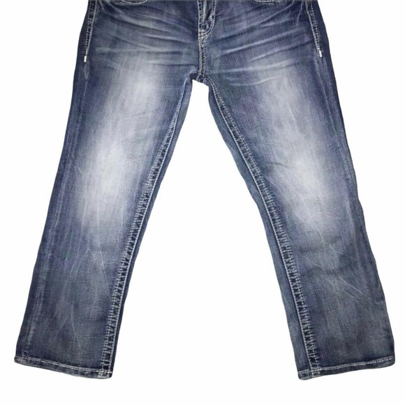 Daytrip Virgo Light Embroidered Crop Jeans 26 23 - Picture 5 of 8